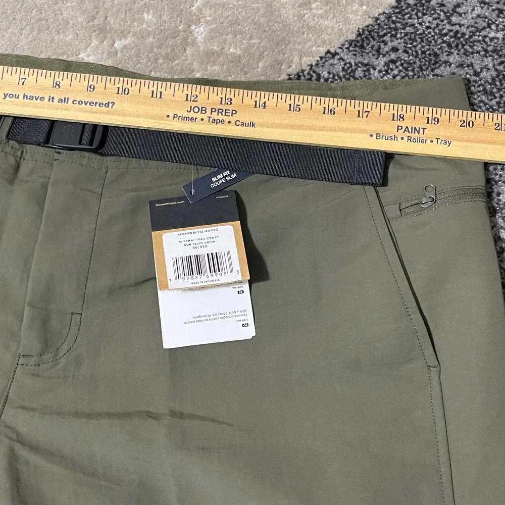 The North Face Paramount Trail Convertible Pants Mens 40x32 Green Hiking UPF New